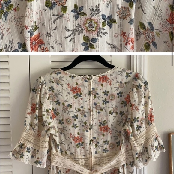 REPOSH // Vintage Jane Austen Floral Patterned Dress - Picture 4 of 5